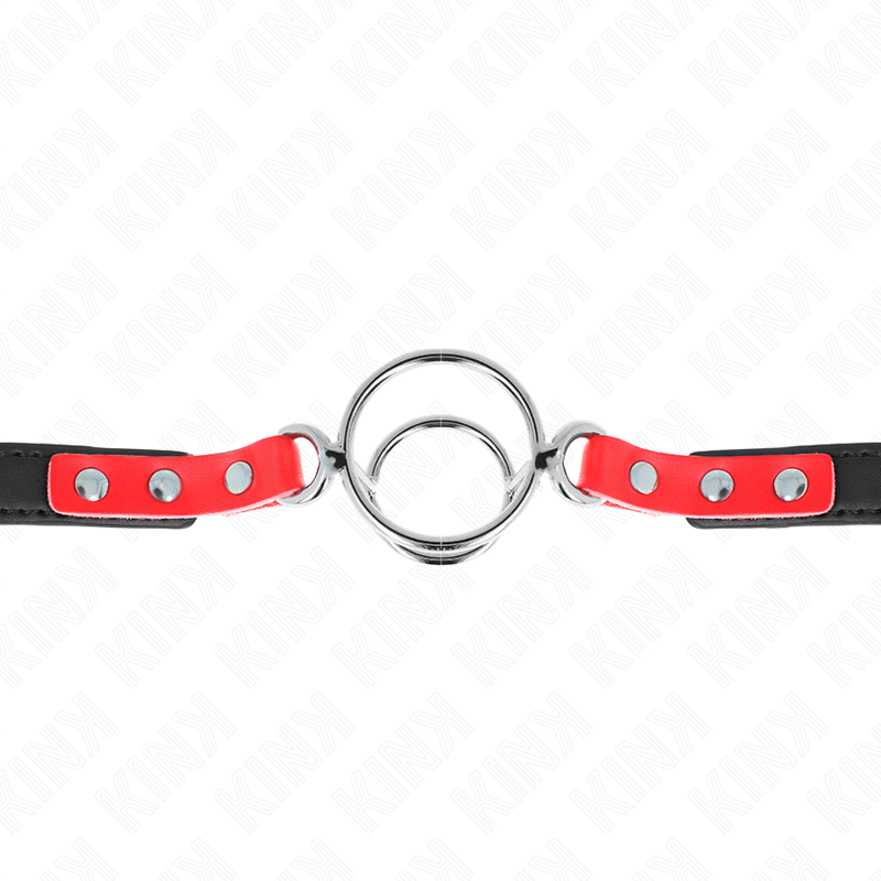 KINK - KNEVEL MET MEERDERE O-RINGEN 4 / 4.8 CM ROOD 38 X 56 CM