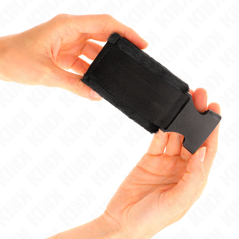 KINK - NYLON SLUITBAND POLSBANDEN ROOD-ZWART MODEL 1 VERSTELBAAR 25-35 CM X 6 CM