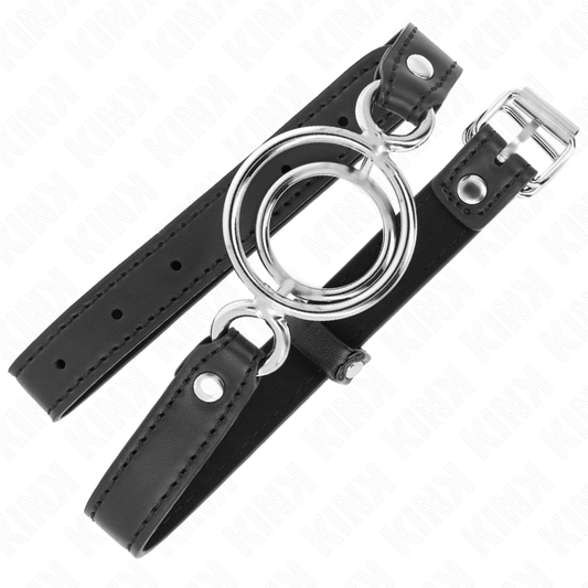KINK – SPREIDRING MET MEERDERE O-RINGEN 5 CM ZWART 63 X 2,5 CM