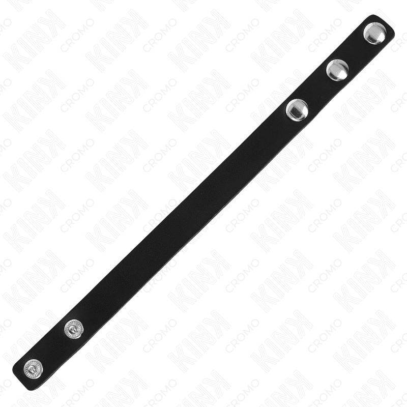 KINK - LEREN PENISRING MET DRUKSLUITING 21,5 X 1,5 CM