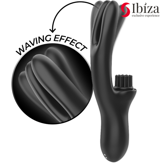IBIZA - HI-TECH KONIJNENBORSTEL MULTI-CEL CLITORALE EN DUBBELE GOLF VIBRATOR