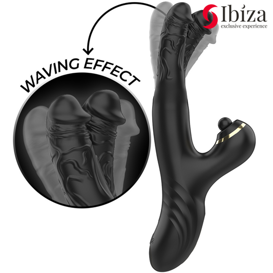 IBIZA - TWEE DRAKEN DUBBELE VIBRATOR ZWART