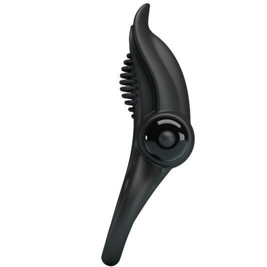 PRETTY LOVE - DUBBELE TRILLINGSRING + CLITORISSTIMULATOR 10 TRILLINGEN ZWART