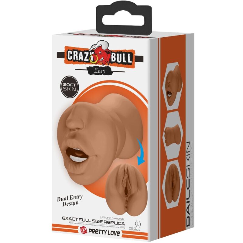 CRAZY BULL - ZOEY DUBBELE MASTURBATOR MOND & VAGINA VLEES
