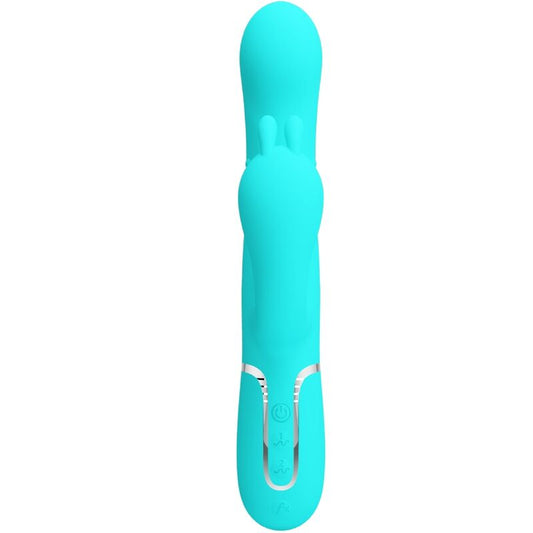 PRETTY LOVE - CAMMY 4-IN-1 MULTIFUNCTIONELE TRIPPLE RABBIT VIBRATOR BLAUW