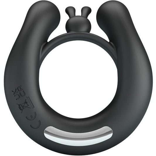 PRETTY LOVE - DAHLIA VIBRERENDE RING + CLITORISSTIMULATOR 12 TRILLINGEN ZWART