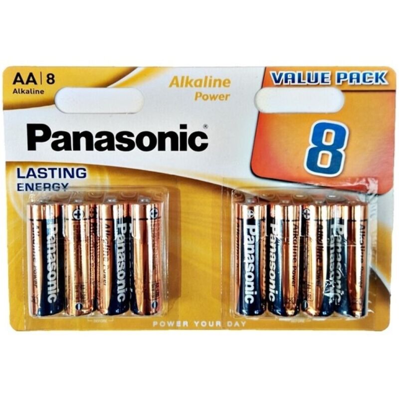 PANASONIC - BRONS ALKALINE AA BATTERIJ LR6 BLISTER*8
