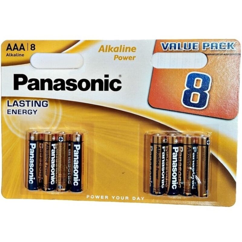 PANASONIC - BRONS ALKALINE AAA BATTERIJ LR03 BLISTER*8