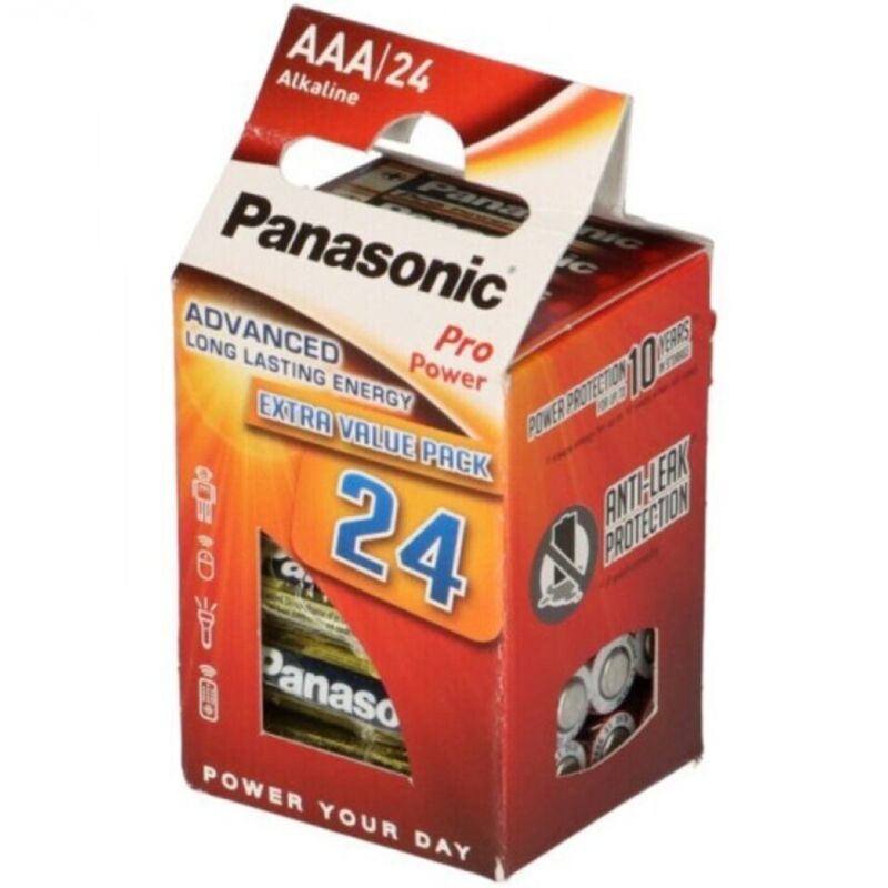 PANASONIC - PRO POWER ALKALINE AAA BATTERIJ LR03 VERPAKKING*24