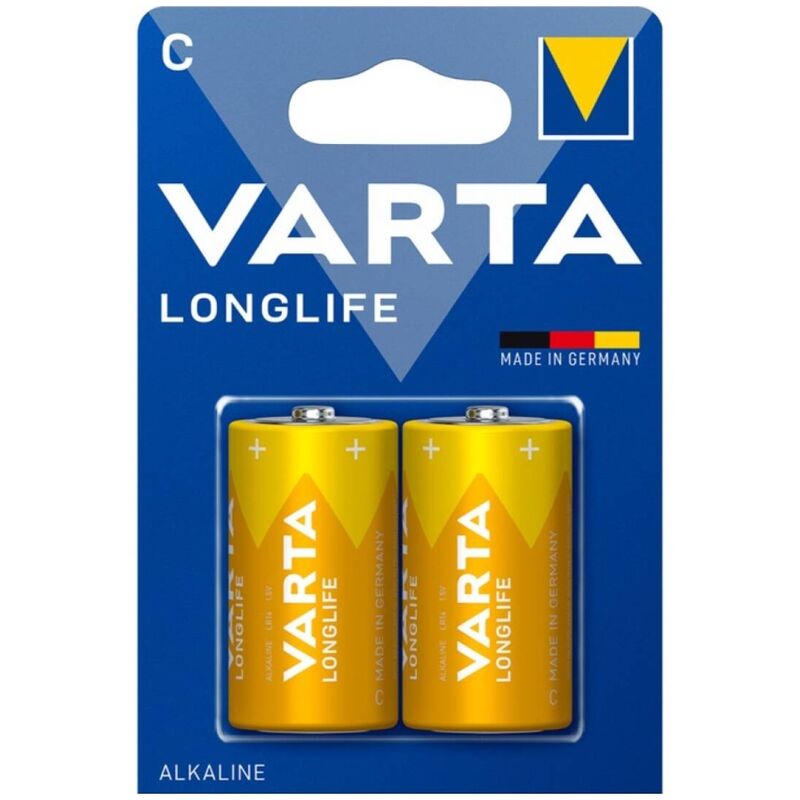 VARTA - LONGLIFE ALKALINE BATTERIJ C LR14 BLISTER*2