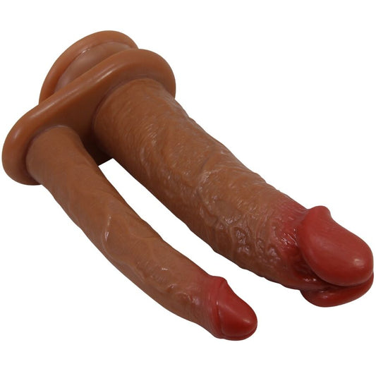 PRETTY LOVE - GORAN DUBBELE DILDO REALISTISCH NATUURLIJK MULATO