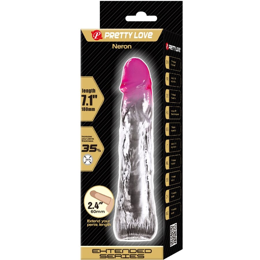 PRETTY LOVE - NERON REALISTISCHE 6 CM VERGROTENDE PENISSLEEVE ROZE