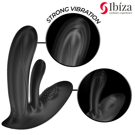 IBIZA - DRAAGBARE VIBRATOR MET G-PUNT- EN CLITORISSTIMULATIE MET AFSTANDSBEDIENING