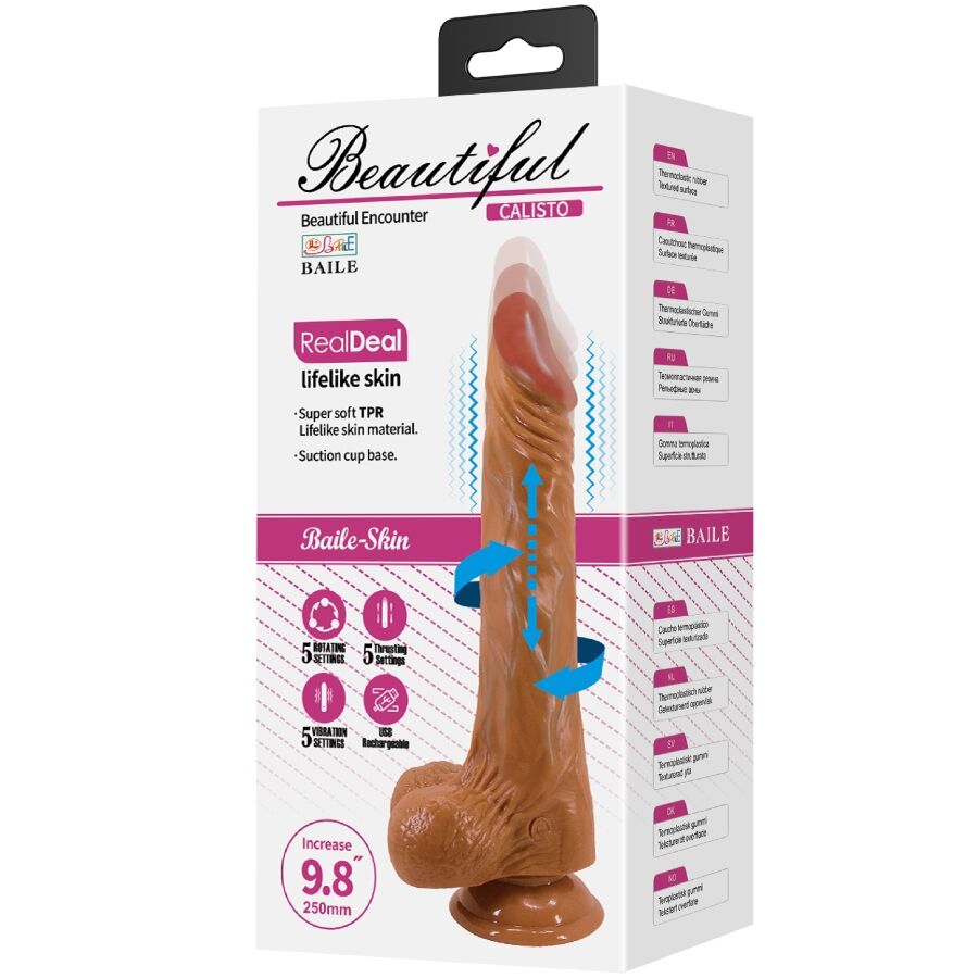 BAILE - CALISTO REALISTISCHE DILDO 24 CM HUIDSKLEUR