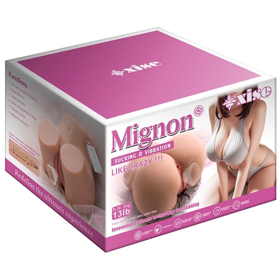 XISE - MIGNON ZUIGENDE REALISTISCHE VAGINA MASTURBATOR MET TRILLING EN ZUIGKRACHT EN AFSTANDSBEDIENING 6 KG