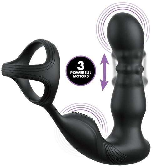 ANAL FANTASY ELITE COLLECTIE - TRILLERIGE ANAALRING EN MASSAGER MET AFSTANDSBEDIENING