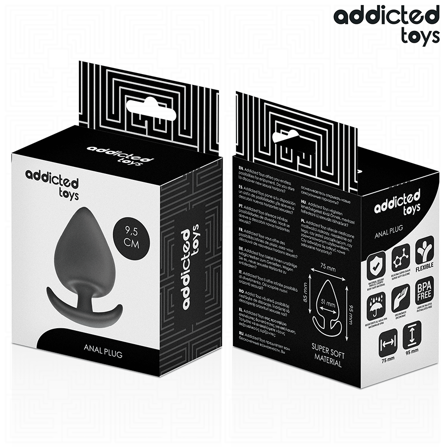ADDICTED TOYS - ANAALPLUG SILICONE MAAT XL 9,5 CM