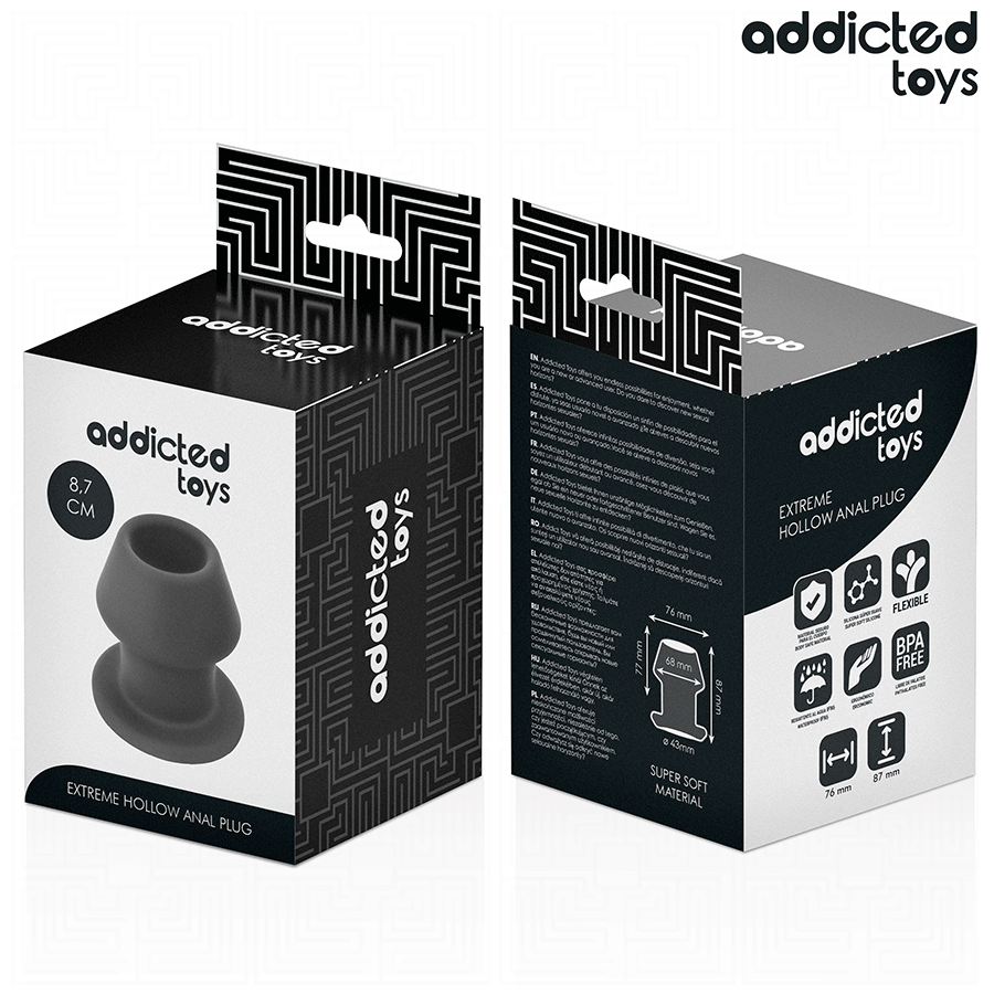ADDICTED TOYS - EXTREME HOLLOW ANAL PLUG SILICONE MAAT M 8,7 CM