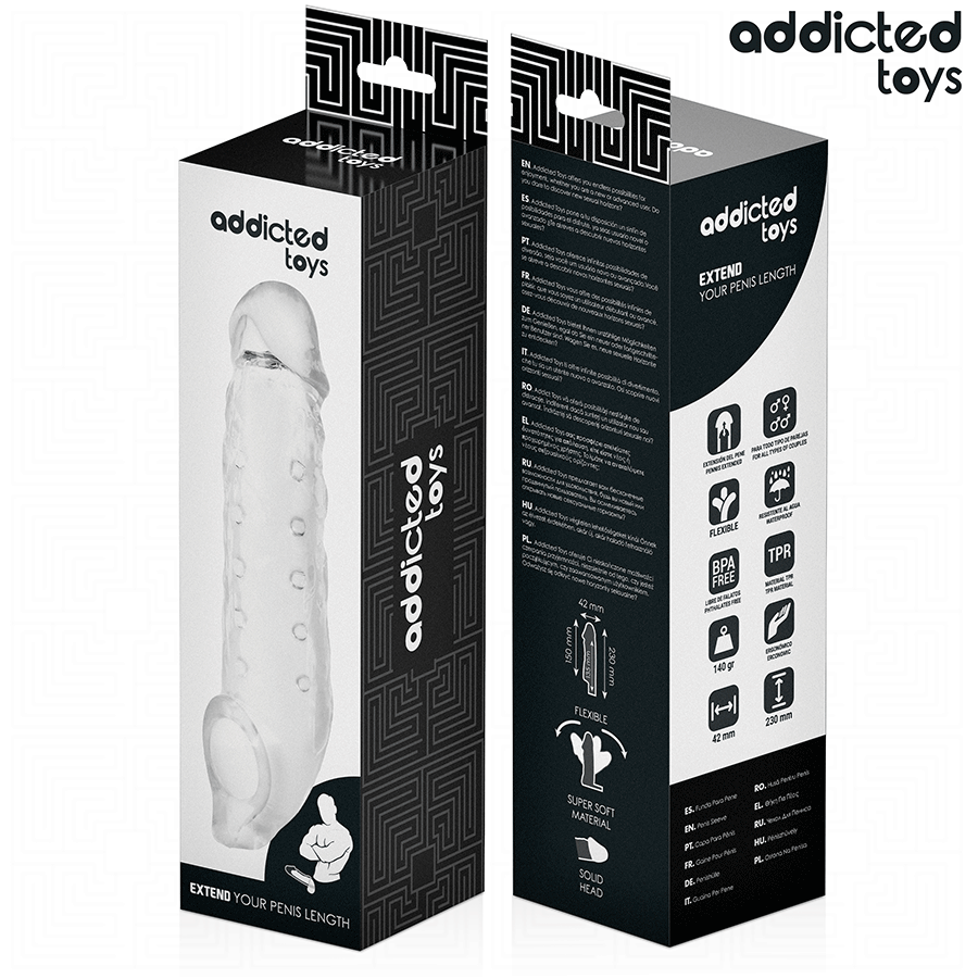 ADDICTED TOYS - TRANSPARANTE PENISHULS MAAT M 27 CM