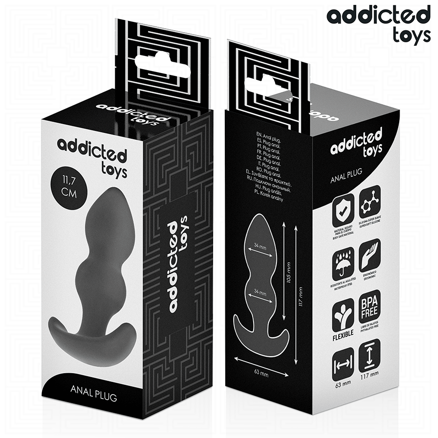ADDICTED TOYS - ANALPLUG SILICONEN MAAT L 11,7 CM