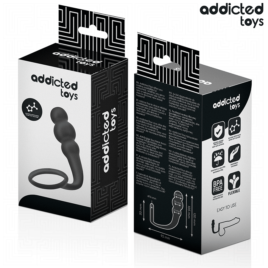 ADDICTED TOYS - BUTTPLUG MET RING SILICONEN MODEL 1