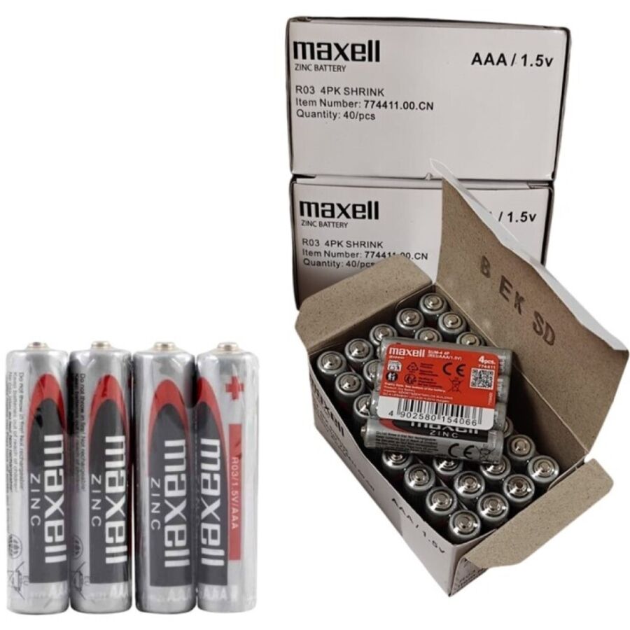 MAXELL - BATTERIJ SALINA MANGAAN AAA R03 KRIMPFOLIE*4