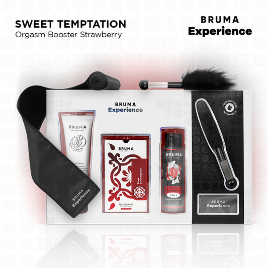 BRUMA XPERIENCE - ZOETE AARDBEI VERLEIDING KIT MET ORGASMEVERSTERKER