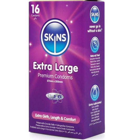 SKINS - EXTRA GROTE PREMIUM CONDOMS PAK 16