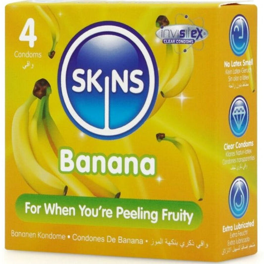 SKINS - BANAAN PREMIUM CONDOMS PAK 4