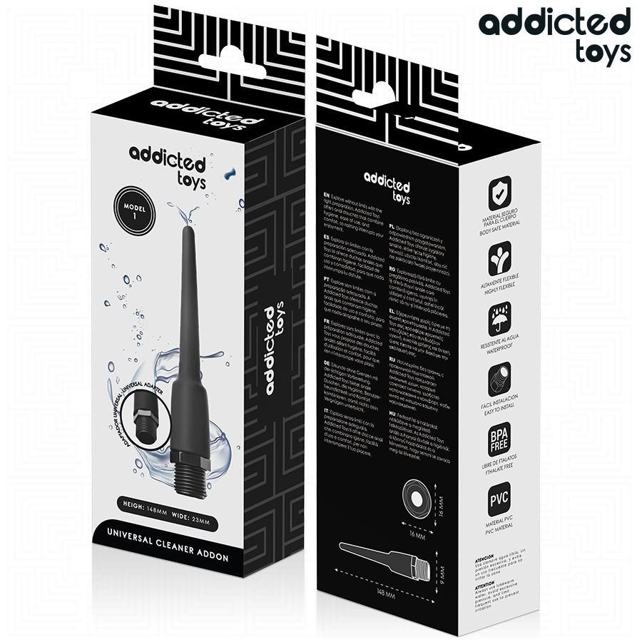 ADDICTED TOYS - ANAALREINIGER MET UNIVERSELE ADAPTER MODEL 1