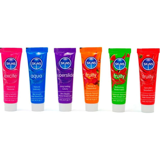 SKINS - VITAL & FRUITY LUBES KIT GLIJMIDDELEN 6 x 12 ML