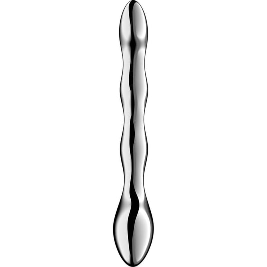 SATISFYER - COSMIC CREST 2 ROESTVRIJ STALEN DUBBELZIJDIGE DILDO