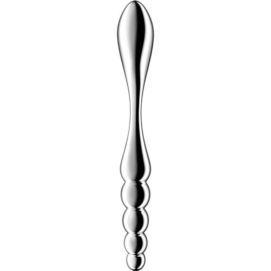 SATISFYER - STAR FORCE 1 RVS DUBBELZIJDIGE DILDO