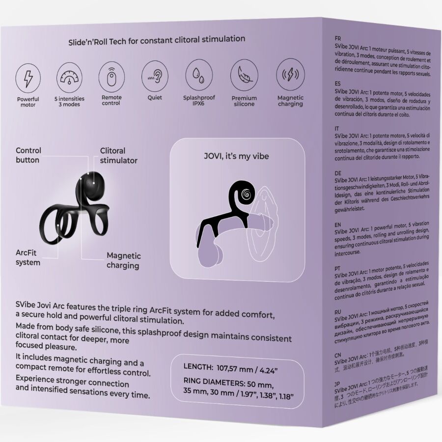 SNAIL VIBE - JOVI ARC KOPPELRING AFSTANDSBEDIENING ZWART