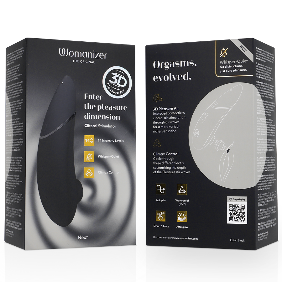 WOMANIZER - VOLGENDE CLITORALE STIMULATOR ZWART