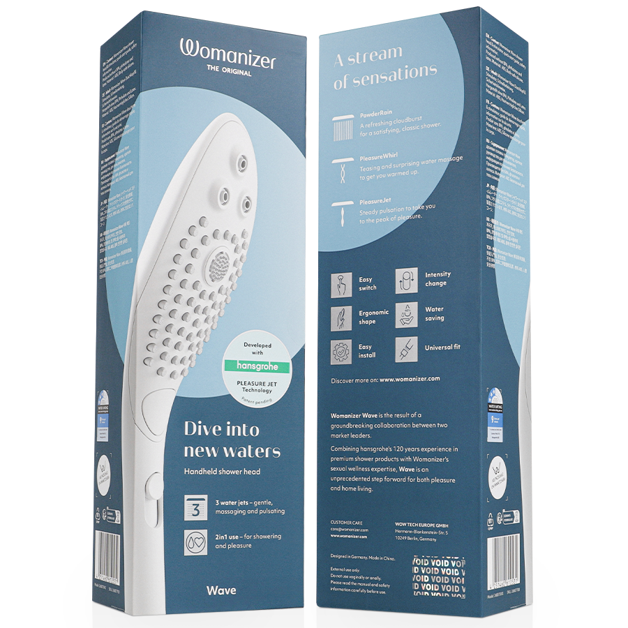 WOMANIZER - WAVE CLITORALE STIMULERENDE DOUCHEKOP WIT