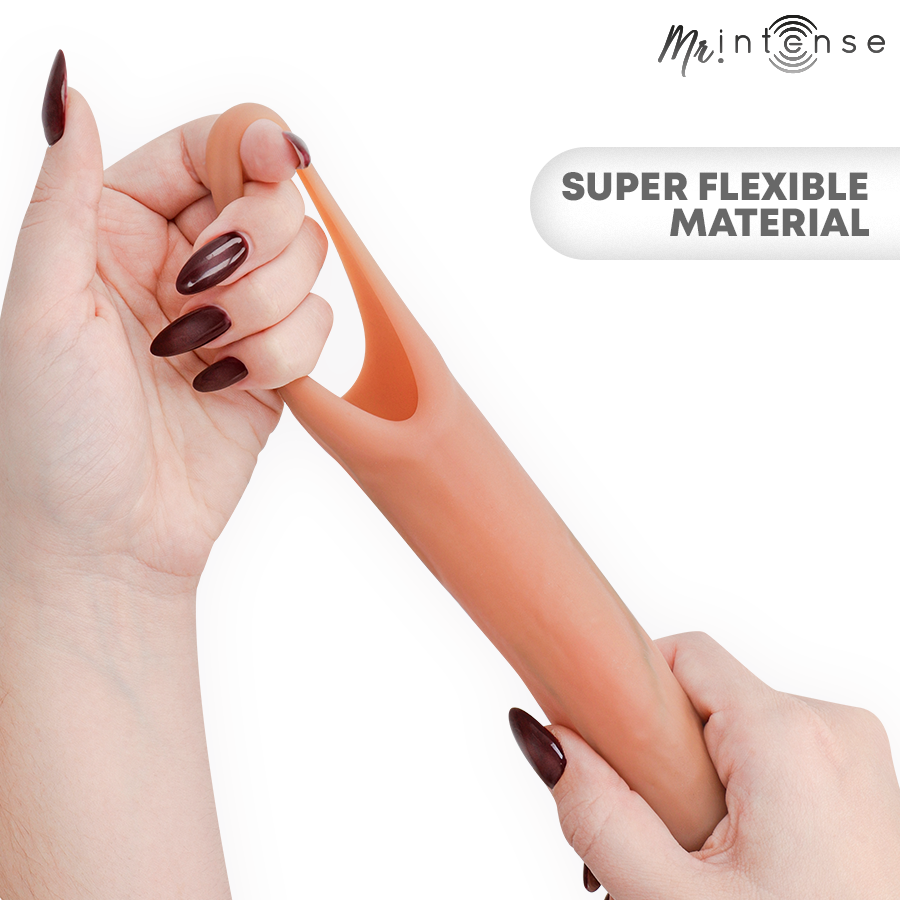 MR INTENSE - ARNOLD L VIBRATOR SILICONE PENIS SLEEVE WITH REMOTE CONTROL 16 CM -Ø- 4.5 CM
