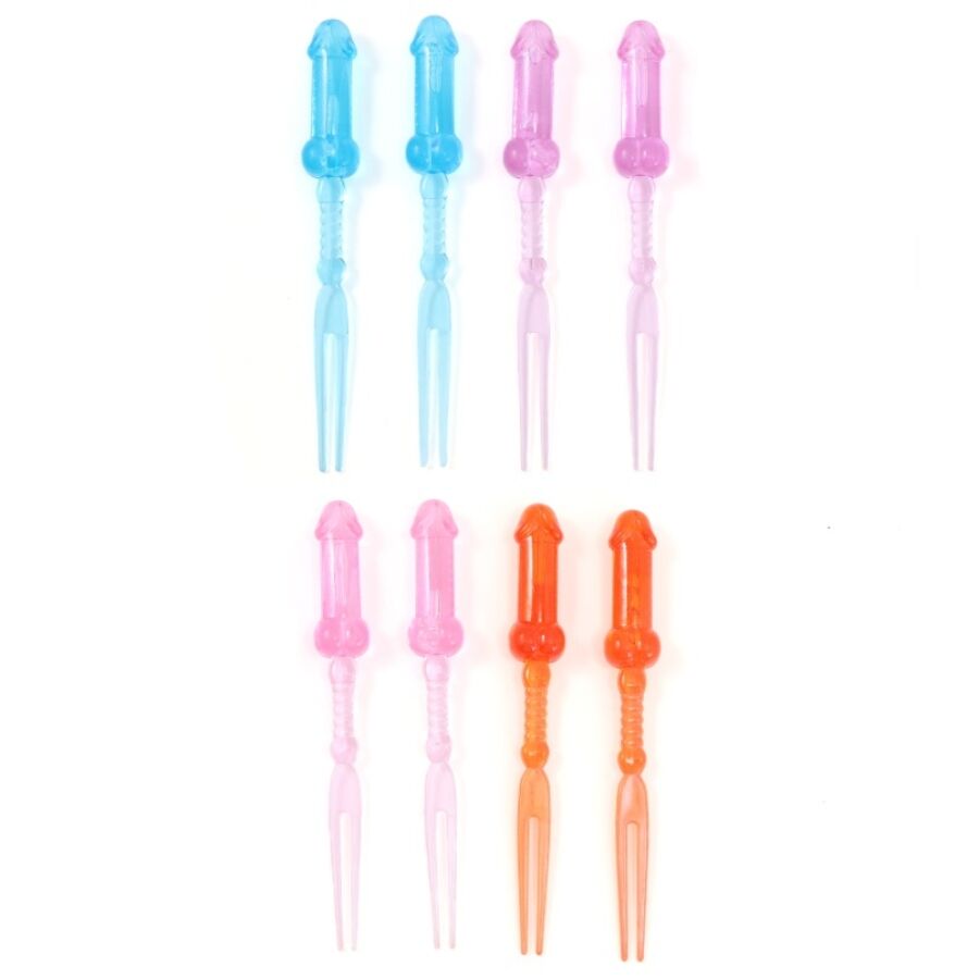 DIABLO PICANTE - COLORED PENIS SKEWERS 8 UNITS