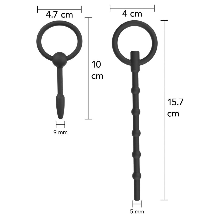 HIDDEN DESIRE - EXTREEM GEAVANCEERDE URETHRALE SONDE SET 2 STUKS