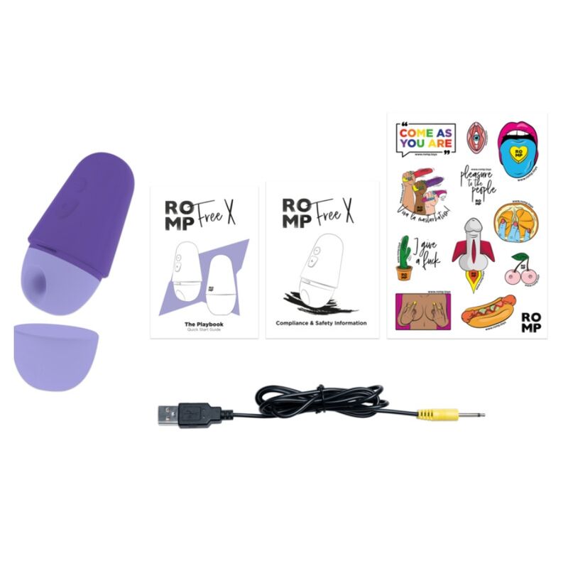 ROMP - GRATIS X CLITORALE STIMULATOR MET DEKSEL 10 NIVEAUS OPLAADBAAR PAARS
