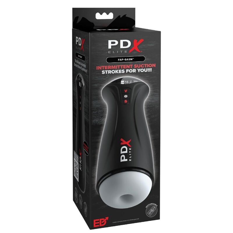 PDX ELITE - FAP-GASM CLEAR MALE MASTURBATOR WITH INTERMITTENT SUCTION