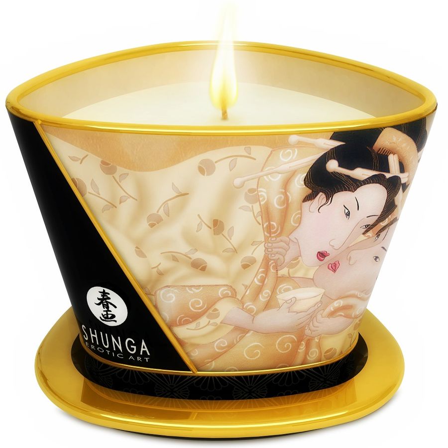 SHUNGA - MINI CARESS BY CANDELIGHT VANILLA MASSAGEKAARS 170 ML