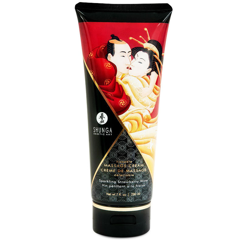 SHUNGA - AARDBEI EN CAVA MASSAGE CRÈME 200 ML