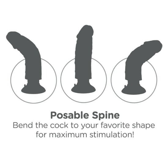 KING COCK - 20,32 CM VIBREERBARE KOKERVLEES
