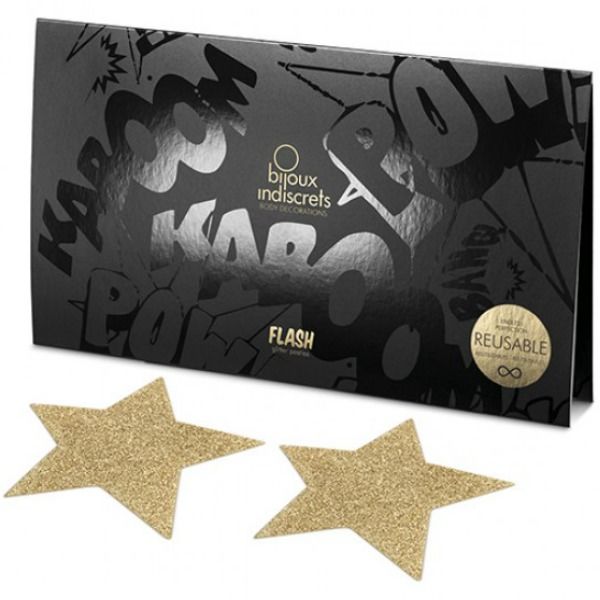 BIJOUX - INDISCRETS FLASH GOUDEN STER NIPPLE COVERS