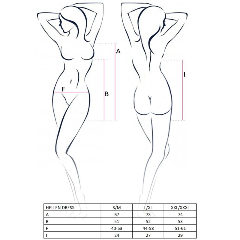 PASSION - WOMAN HELLEN JURK EN TANGA MAAT L/XL