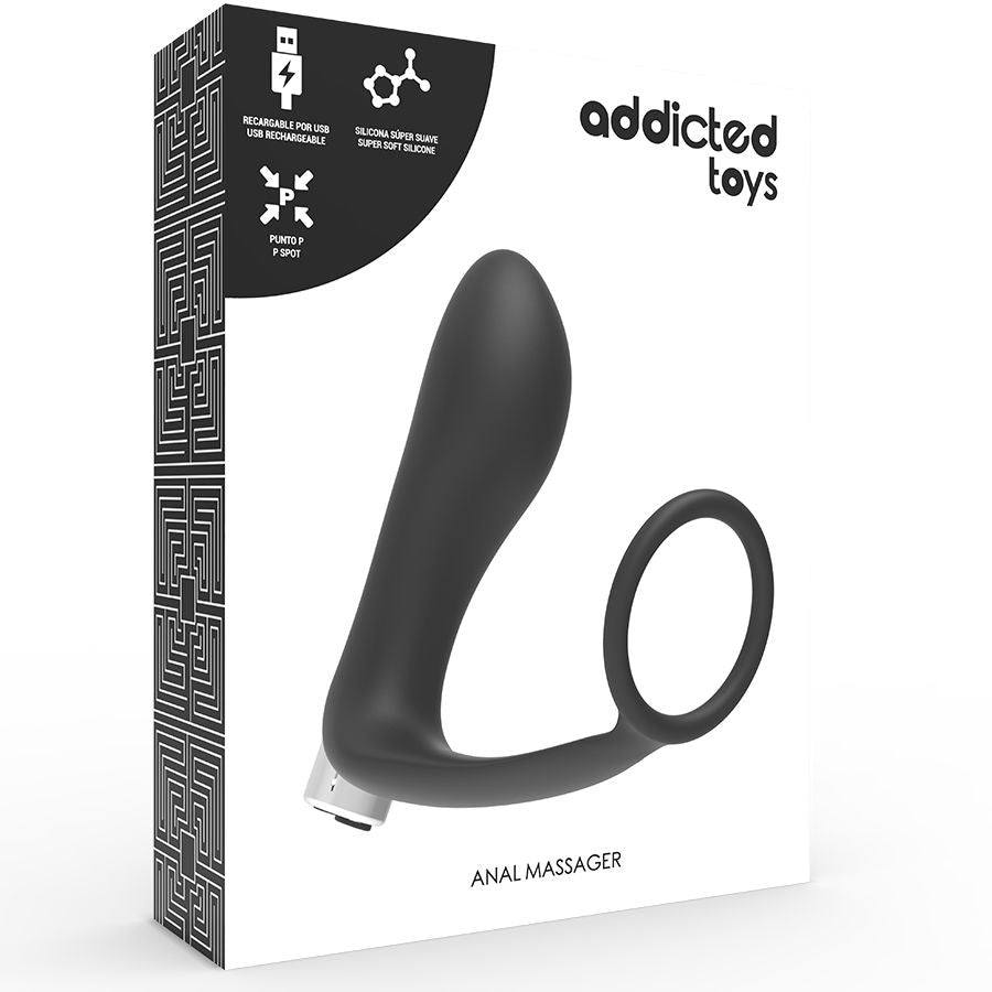 ADDICTED TOYS - PROSTAATVIBRATOR OPLAADBAAR MODEL 1 - ZWART