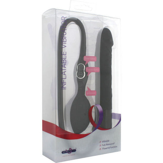 SEVEN CREATIONS - ZWARTE OPBLAASBARE VIBRATOR