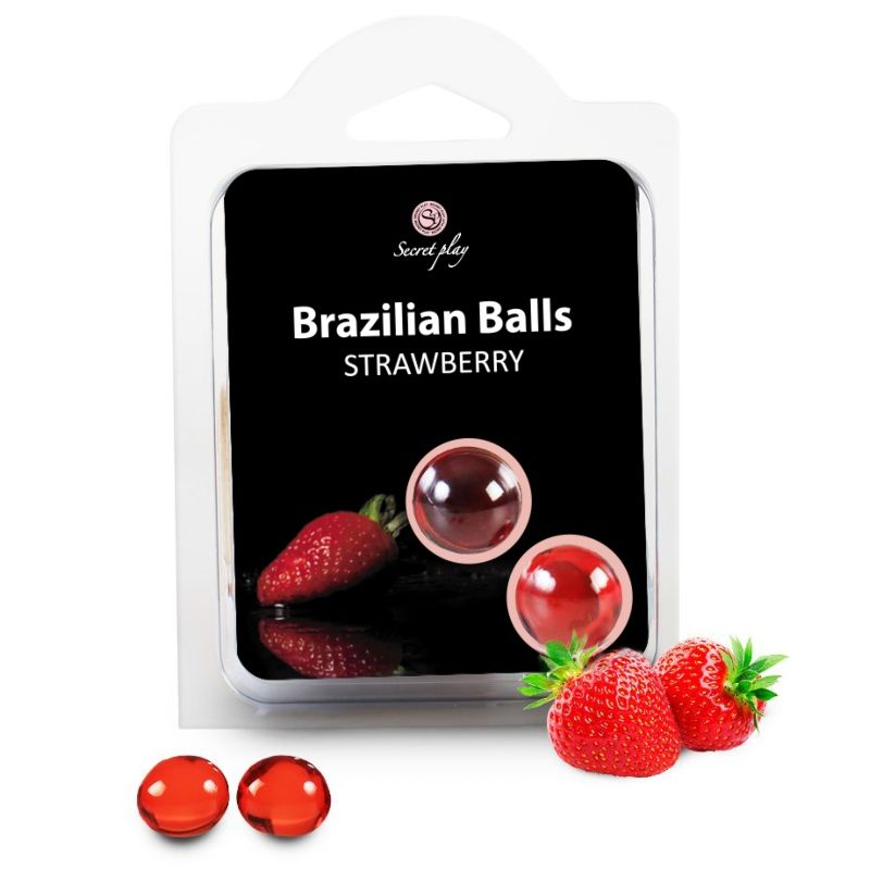 SECRETPLAY - 2 BRAZILIAN BALLS AARDBEI