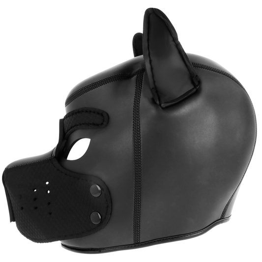 DARKNESS - NEOPREEN HONDENMASKER MET VERWIJDERBARE MUILKORF L